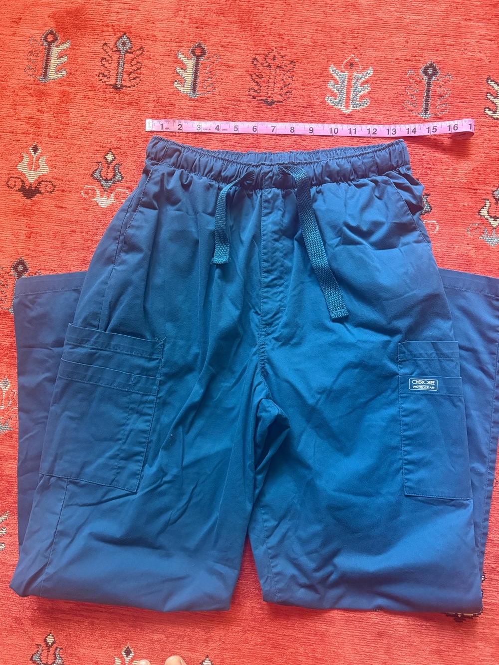 Men’s Cherokee Teal Blue Scrub pants - medium